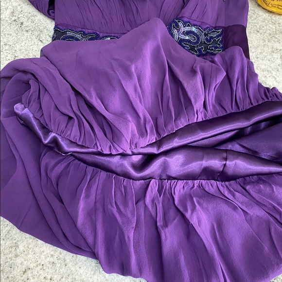 Monsoon Purple Cocktail Dress Size UK 10 EU 38 - Picture 10 of 12